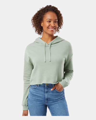 Women’s Lightweight Crop Hooded Sweatshirt, AFX64CRP